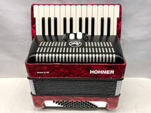 Load image into Gallery viewer, Hohner Bravo II 48 Piano Accordion MM 26 Key 48 Bass - Red (Used)