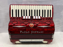 Load image into Gallery viewer, Paolo Soprani Piano Accordion LMM 37 Key 80 Bass - Red
