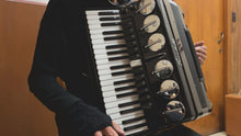 Load and play video in Gallery viewer, Scandalli Piano Accordion LMMH 41 Key 120 Bass with Microphones - Black