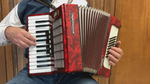 Load and play video in Gallery viewer, Weltmeister Stella Piano Accordion MM 26 Key 40 Bass - Red
