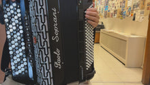 Load and play video in Gallery viewer, Paolo Soprani Internazionale II Chromatic Button Accordion C System LMMM 5 Row 120 Bass - Black