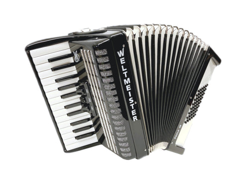 Weltmeister Perle 48 Bass Piano Accordian - Black