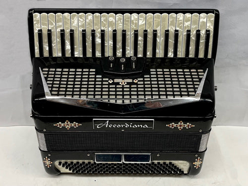 Accordiana Model 305 By Excelsior Piano Accordion LM 41 Keys 120 Bass - Black