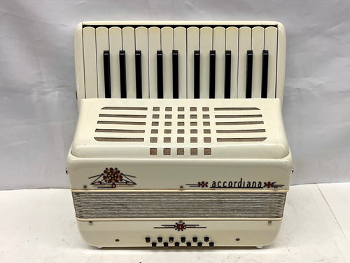 Accordiana Piano Accordion LM 25 Key 12 Bass - White