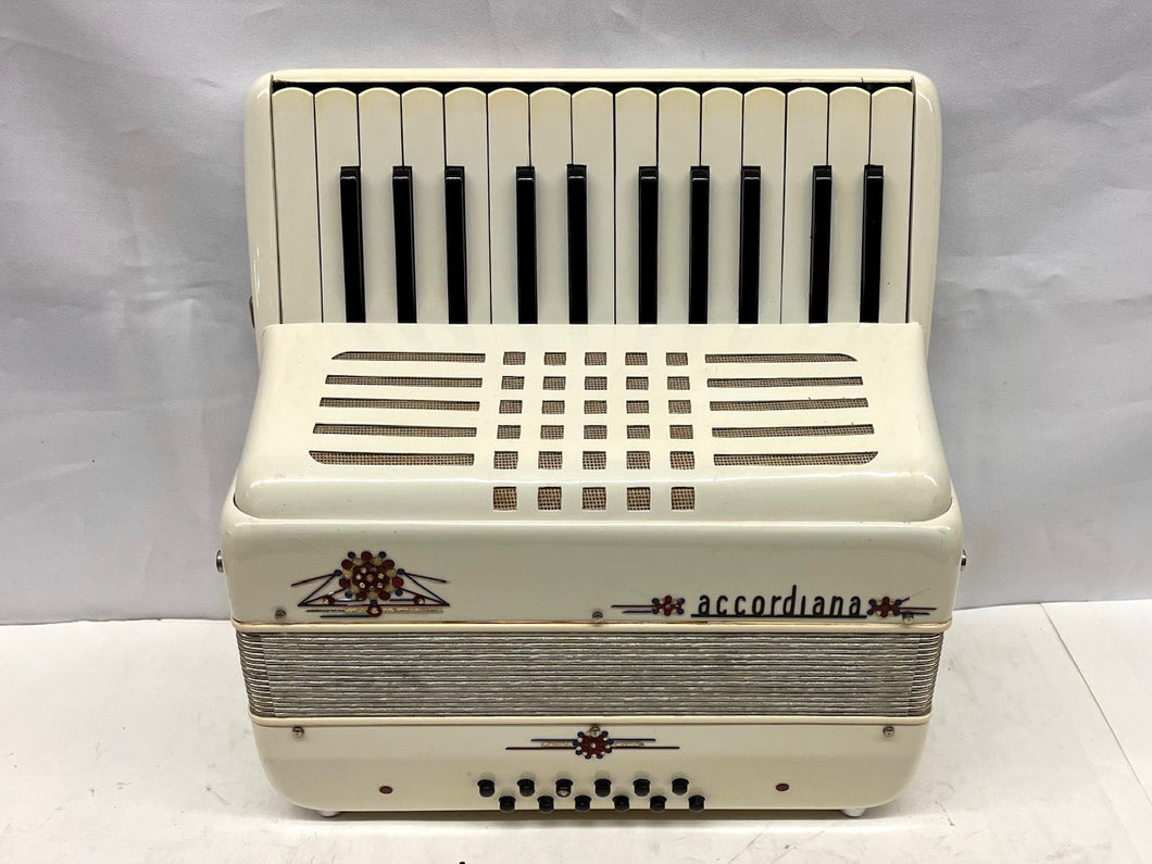 Accordiana Piano Accordion LM 25 Key 12 Bass - White