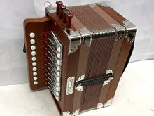 Load image into Gallery viewer, Hohner Ariette Cajun Diatonic Button Accordion C (Do) 1 Row 2 Bass - Wood Finish
