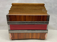 Load image into Gallery viewer, August Zeleznik Steirische Diatonic Button Accordion BbEbAb MMM 3 Row 11 Bass (Helikon) - Wood Finish
