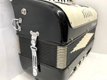 Load image into Gallery viewer, C. Cavalli Piano Accordion MM 25 Key 12 Bass - Black and Cream
