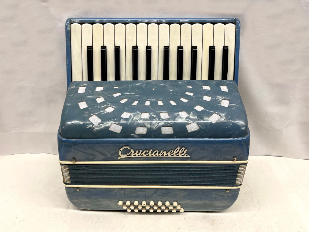 Crucianelli Piano Accordion 25 Key 24 Bass - Blue