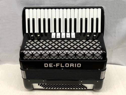 De Florio Piano Accordion LMM 34 Key 80 Bass - Black