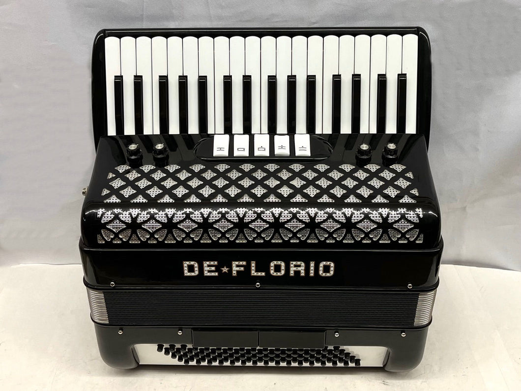 De Florio Piano Accordion LMM 34 Key 80 Bass - Black