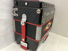 Load image into Gallery viewer, Dino Baffetti 44 CP Organetto Diatonic Button Accordion GC (Sol Do) 2 row 4 Bass - Black
