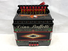 Load image into Gallery viewer, Dino Baffetti 44 CP Organetto Diatonic Button Accordion GC (Sol Do) 2 row 4 Bass - Black
