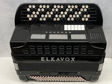 Load image into Gallery viewer, Elkavox Chromatic Button Accordion B System LMM 5 Row 120 Bass - Black
