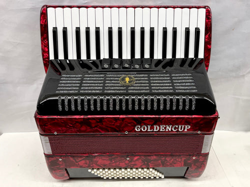Golden Cup Piano Accordion LMM 34 Key 72 Bass - Red