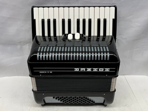 Hohner Amica II 48 Piano Accordion MM 26 Key 48 Bass - Black (Used)