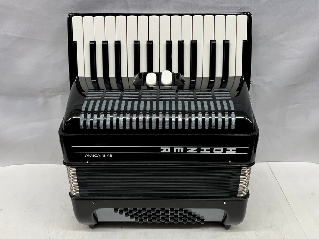 Hohner Amica II 48 Piano Accordion MM 26 Key 48 Bass - Black (Used)