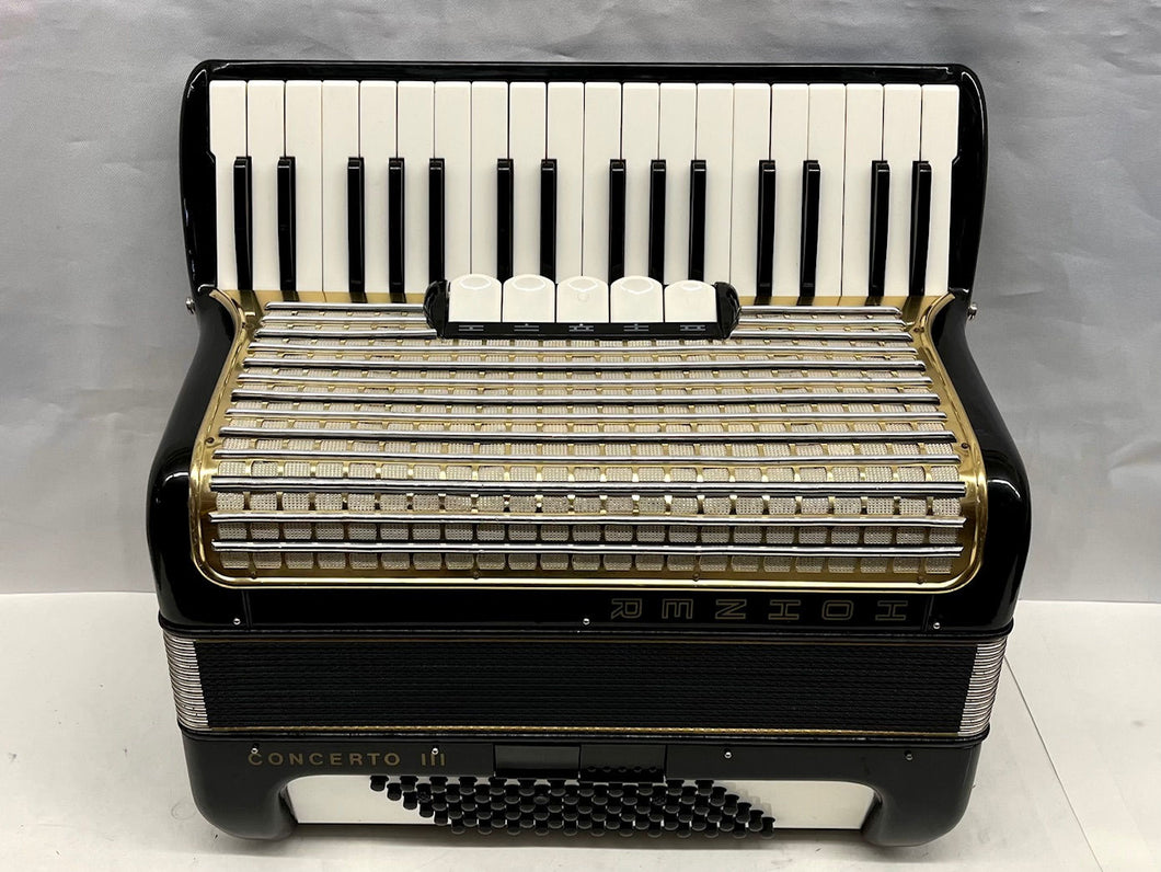 Hohner Concerto III Piano Accordion LMM 34 Keys 72 Bass - Black