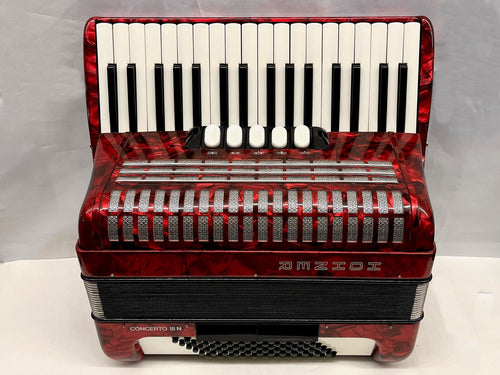 Hohner Concerto III N 72 Piano Accordion LMM 34 Keys 72 Bass - Red