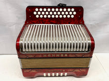 Load image into Gallery viewer, Hohner Corona II Diatonic Button Accordion ADG MM 3 Row 12 Bass - Red
