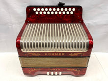 Load image into Gallery viewer, Hohner Corso Diatonic Button Accordion CF MMM 2 Row 8 Bass - Red
