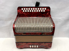 Load image into Gallery viewer, Hohner Corso Diatonic Button Accordion GC MMM 2 Row 8 Bass - Red

