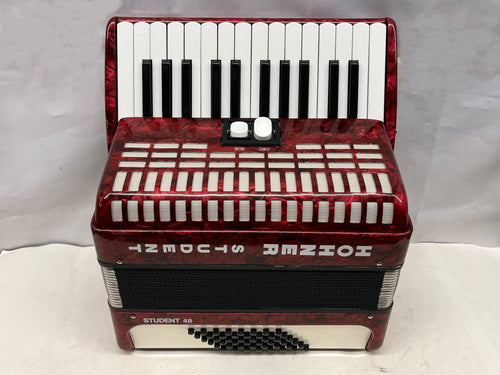 Hohner Student Piano Accordion MM 26 Key s 48 Bass - Red