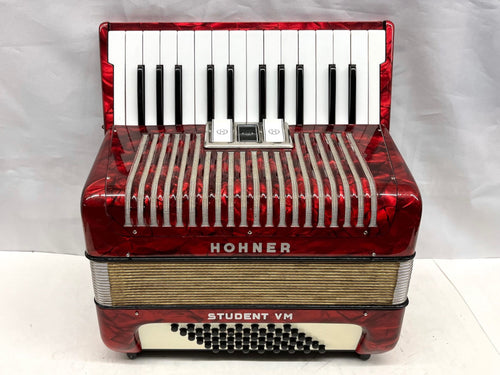 Hohner Student VM Piano Accordion MM 26 Key 48 Bass - Red