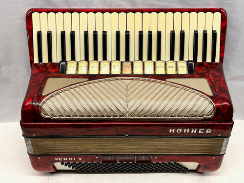 Hohner Verdi V Piano Accordion LMMM 41 Keys 120 Bass - Red