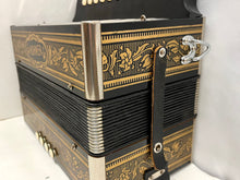 Load image into Gallery viewer, Hohner Vienna Diatonic Button Accordion C (Do) 1 Row 4 Bass - Black and Gold

