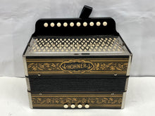 Load image into Gallery viewer, Hohner Vienna Diatonic Button Accordion C (Do) 1 Row 4 Bass - Black and Gold
