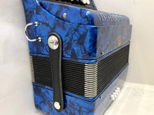 Load image into Gallery viewer, M Mbat Chromatic Accordion B System MM 3 Row 8 Bass - Blue
