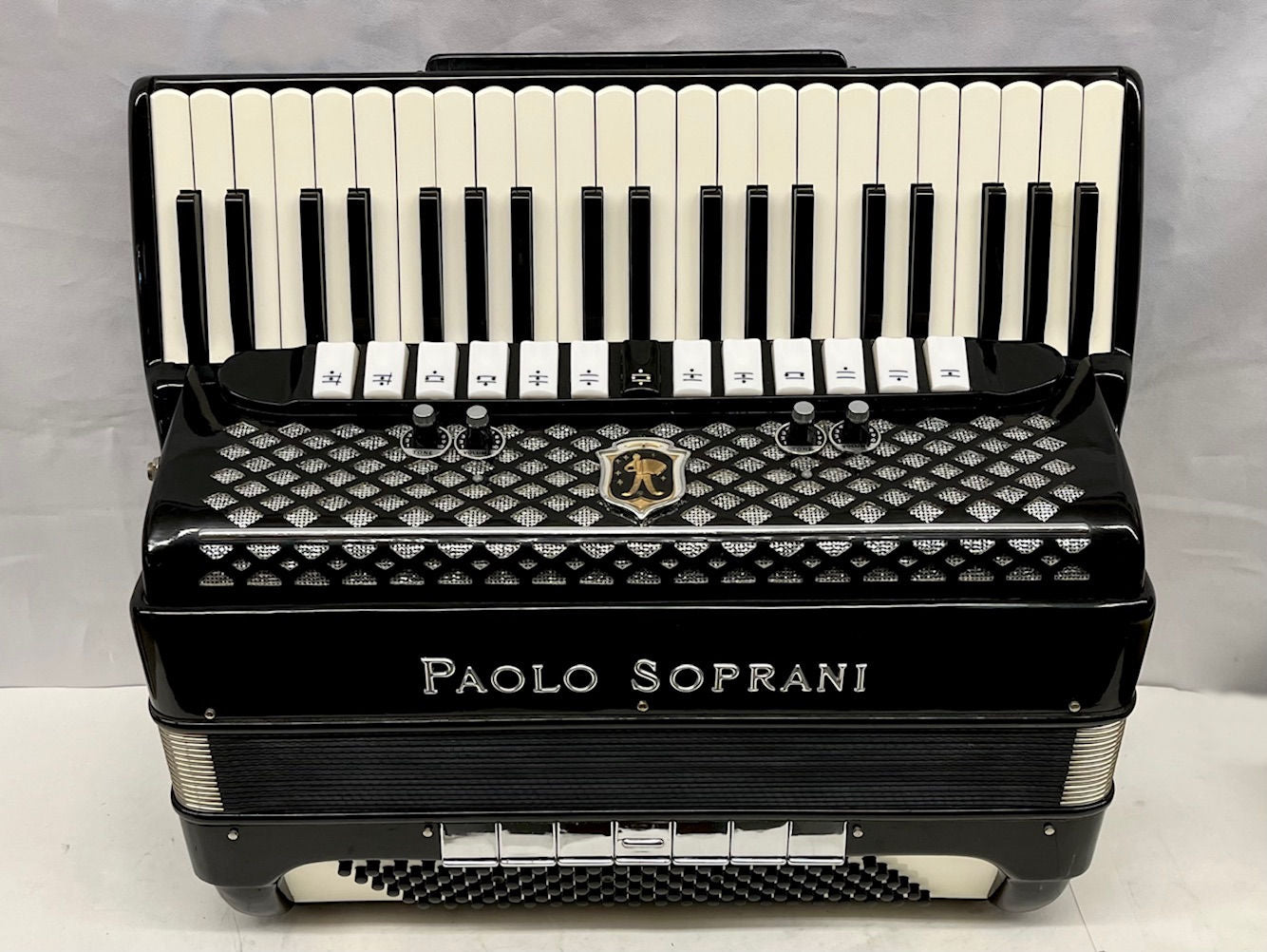 Paolo Soprani アコーディオン 41鍵本格ミュゼットMMML格安提供 Paolo Soprani Italia Piano Accordion LMMH 41 Keys 120 Bass - Black