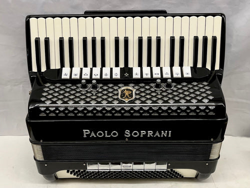 Paolo Soprani Italia Piano Accordion LMMH 41 Keys 120 Bass - Black