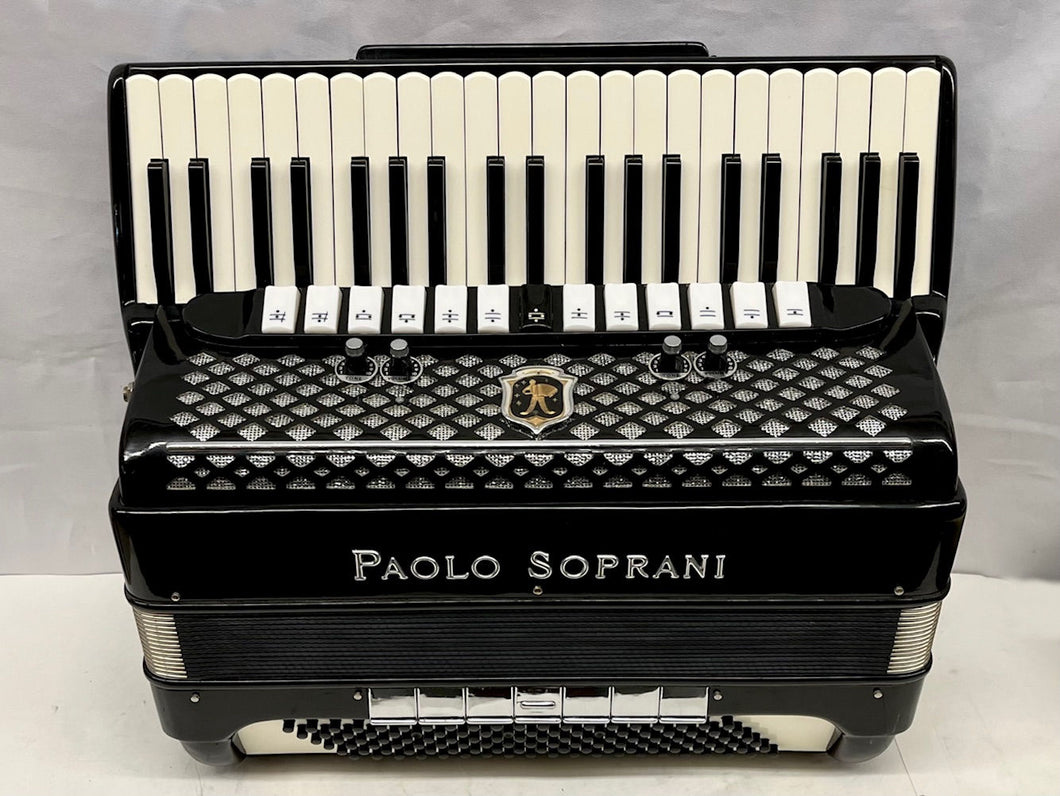 Paolo Soprani Italia Piano Accordion LMMH 41 Keys 120 Bass - Black