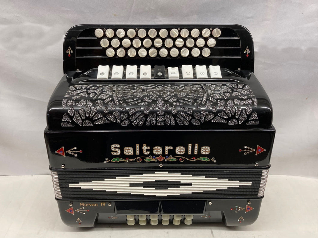 Saltarelle Morvan IV Diatonic Button Accordion 3 Row GCF (Sol) - Black