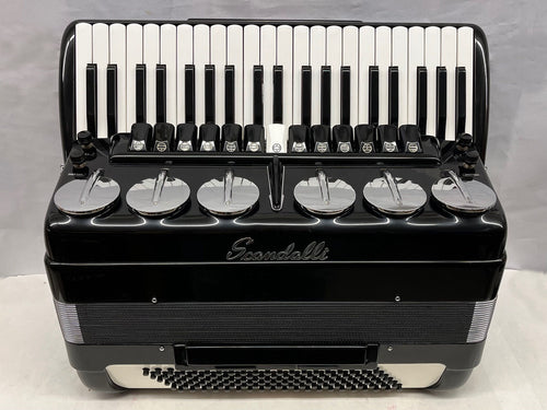 Scandalli Piano Accordion LMMH 41 Key 120 Bass with Microphones - Black