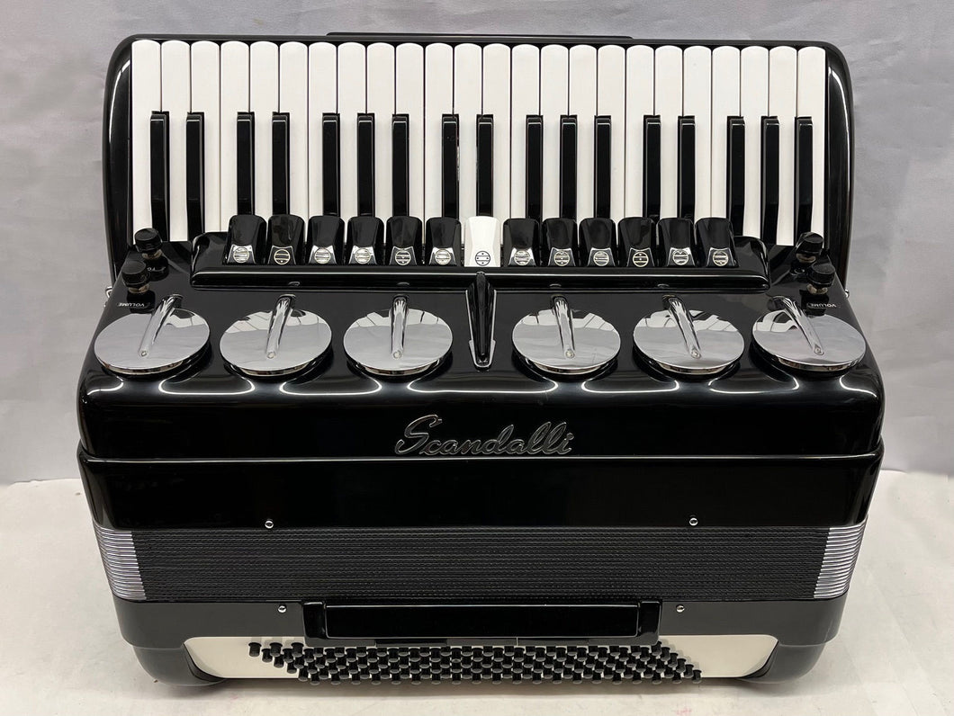 Scandalli Piano Accordion LMMH 41 Key 120 Bass with Microphones - Black