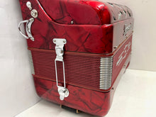Load image into Gallery viewer, Soprani Diatonic Button Accordion GC (Sol Do) 2 Row 8 Bass - Red
