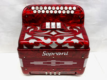 Load image into Gallery viewer, Soprani Diatonic Button Accordion GC (Sol Do) 2 Row 8 Bass - Red

