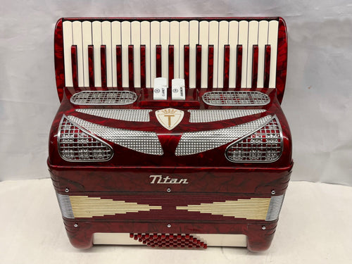 Titan (Titano) Piano Accordion LM 37 Key 48 Bass - Red