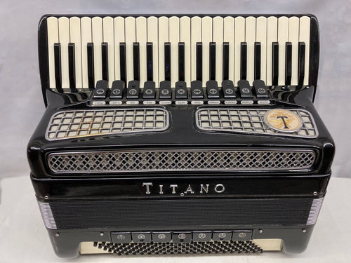 Titano Royal Piano Accordion LMMH 41 Key 120 Bass - Black