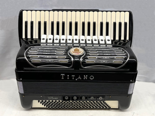 Titano Virtuoso Piano Accordion LMMH 41 Key 120 Bass - Black