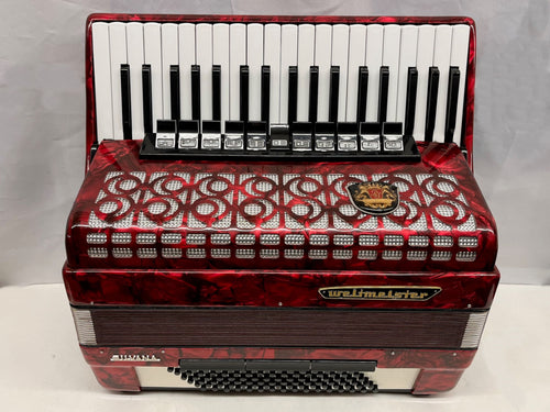 Weltmeister (Royal Standard) Silvana Piano Accordion LMMH 37 Keys 96 Bass - Red