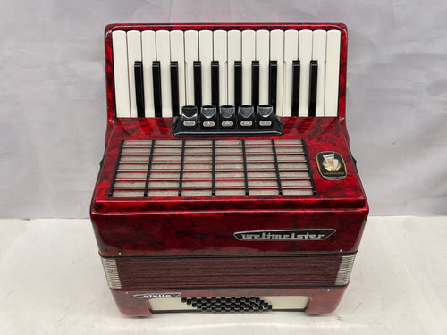Weltmeister Stella Piano Accordion MM 26 Key 40 Bass - Red
