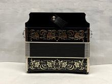 Load image into Gallery viewer, Weltmeister Wiener 86 Diatonic Accordion C#D 2 Row 8 Bass - Black and Gold

