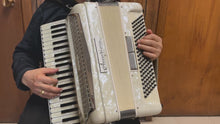 Load and play video in Gallery viewer, Accordiana By Excelsior Piano Accordion LM 41 Keys 120 Bass - White
