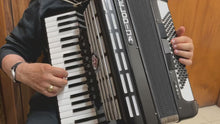 Load and play video in Gallery viewer, Melodija T-III-96 Piano Accordion LMM 37 Keys 96 Bass - Black

