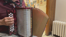 Load and play video in Gallery viewer, Hohner Corona II Classic Diatonic Button Accordion GCF MM 3 Row 12 Bass - Used
