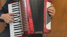 Load and play video in Gallery viewer, Hohner Concerto II N Piano Accordion MM 34 Key 72 Bass - Red
